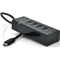 Концентратор Voltronic USB-C to 4xUSB 3.0 0.2m black (YT-TC3H4-B20/12940)