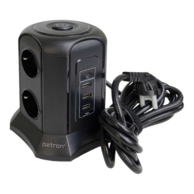 Мережевий фільтр живлення Patron SP-1663-USBT (EXT-PN-SP-1663-USBT)