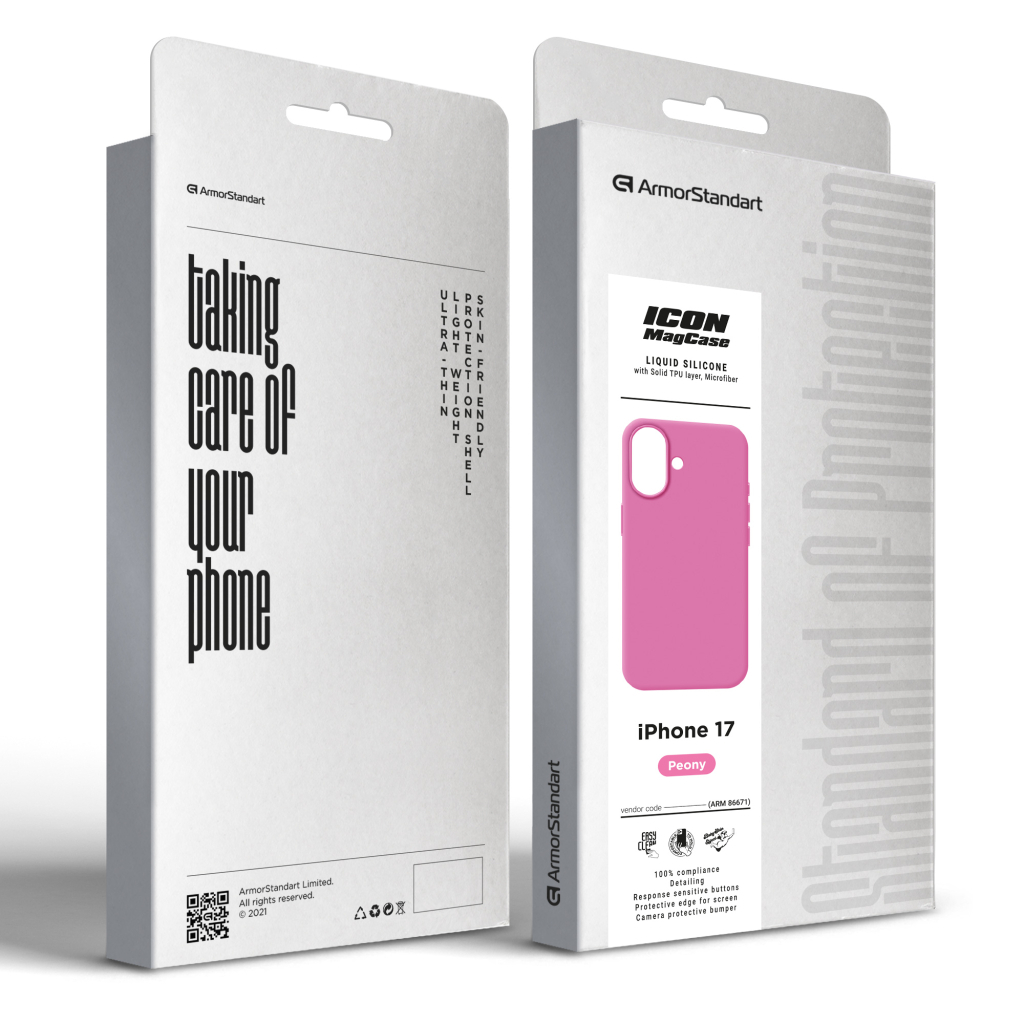 Чохол до мобільного телефона Armorstandart ICON2 MagCase Apple iPhone 17 Peony (ARM86671) Чохол до мобільного телефона Armorstandart ICON2 MagCase Apple iPhone 17 Peony (ARM86671)