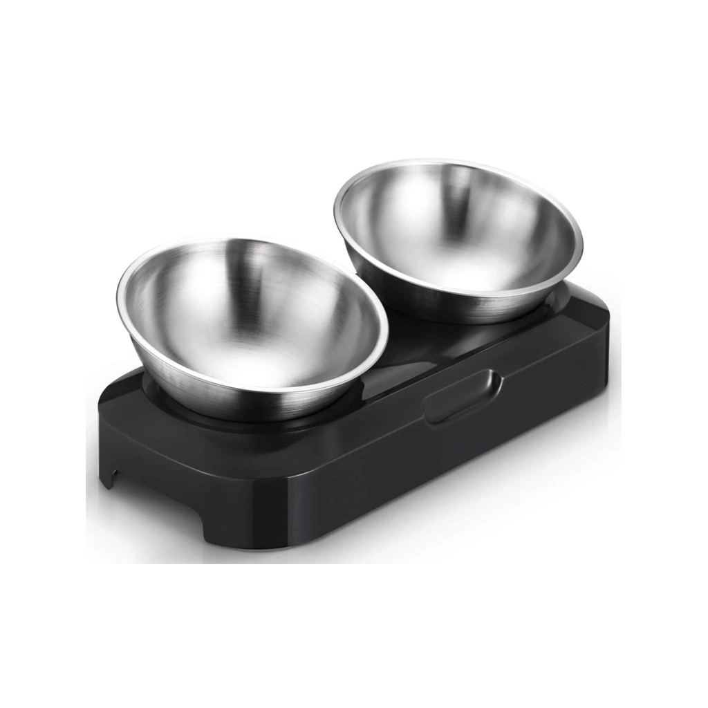 Посуд для котів Lapka Годівниця подвійна з металевими мисками (LPK-27)