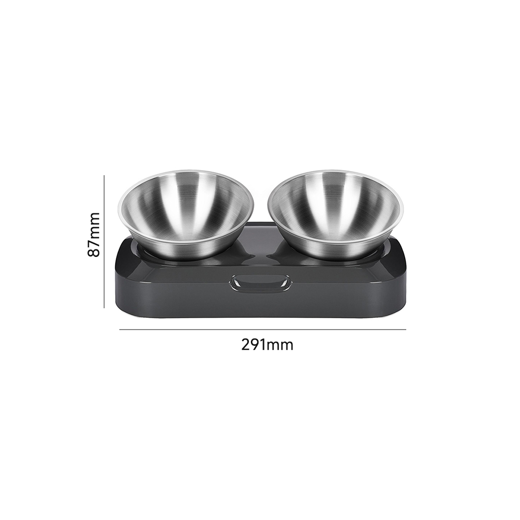 Посуд для котів Lapka Годівниця подвійна з металевими мисками (LPK-27)