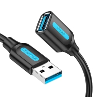 Дата кабель USB 3.0 AM/AF 2.0m black VENTION (CBHBH)