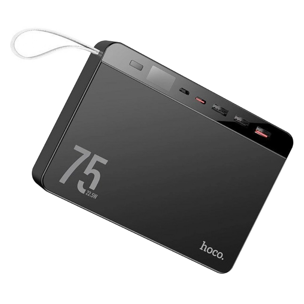 Повербанк HOCO 75000 mAh Overlord PD/20W, QC/3.0/22.5W, Black (J94 / 714739) Повербанк HOCO 75000 mAh Overlord PD/20W, QC/3.0/22.5W, Black (J94 / 714739)