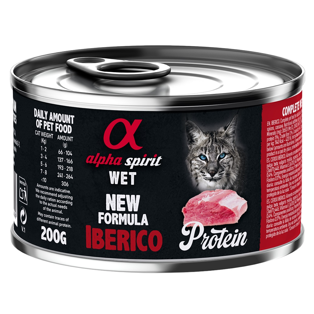 Консерви для котів Alpha Spirit Iberico Protein for Adult Cats 200 г (8436586311186)