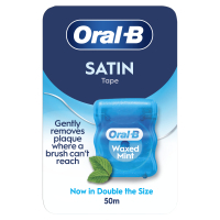 Dental floss Oral-B Satin Tape Mint Waxed 50 m (8006530114196)