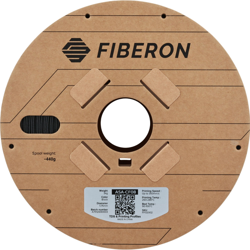 Пластик для 3D-принтера Polymaker ASA-CF08 Fiberon 1,75mm 3kg Black (FF02002)