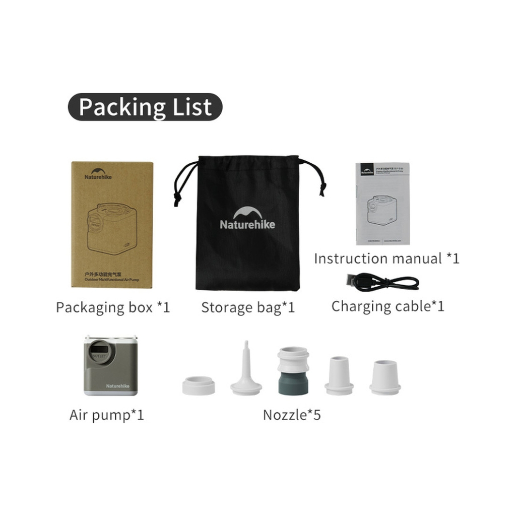 Насос для надувних меблів Naturehike CNK2550ZM012, зелений (6977465867889)