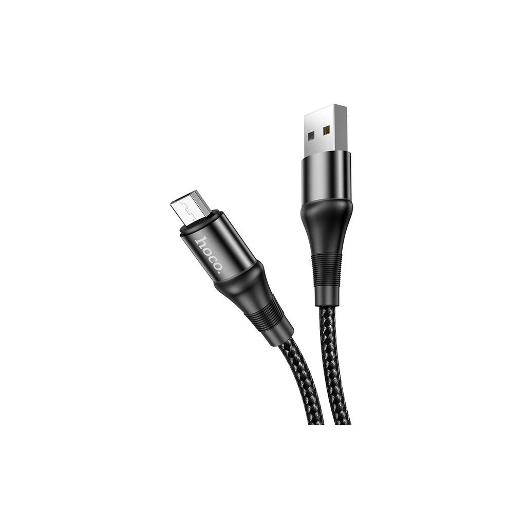 Дата кабель USB 2.0 AM to Micro 5P 1.0m 2.4A nylon X50 black HOCO (6931474734211) Дата кабель USB 2.0 AM to Micro 5P 1.0m 2.4A nylon X50 black HOCO (6931474734211)