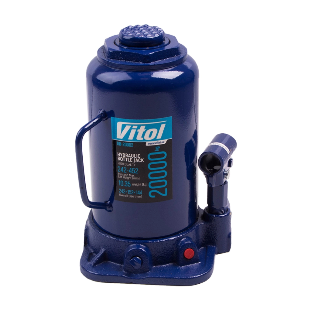 Домкрат Vitol DB-20002/T92004, телескопічний, гідравлічний, 20т, min 242мм, max 452мм (DB-20002) Домкрат Vitol DB-20002/T92004, телескопічний, гідравлічний, 20т, min 242мм, max 452мм (DB-20002)