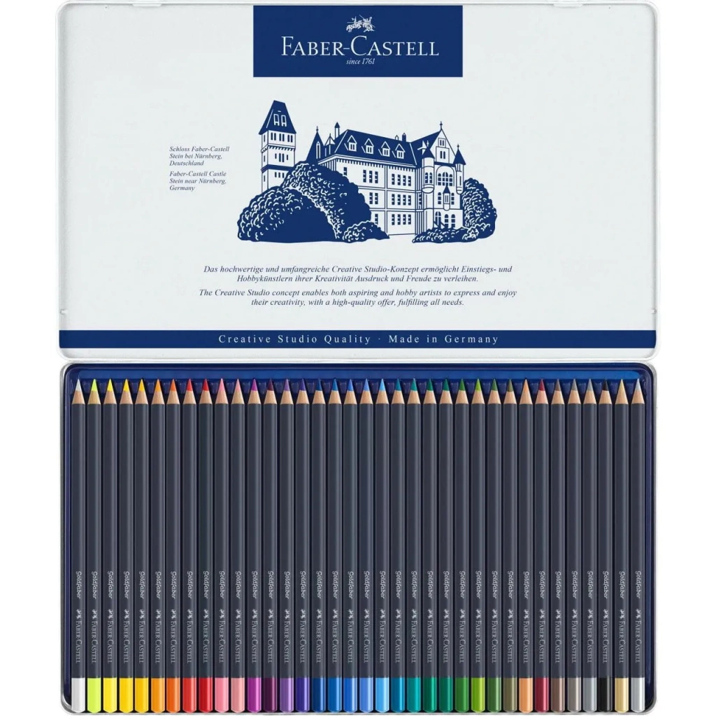 Олівці кольорові Faber-Castell oldfaber Colour pencil в металевій коробці, 36 кольорів, 114736 (27643) Олівці кольорові Faber-Castell oldfaber Colour pencil в металевій коробці, 36 кольорів, 114736 (27643)