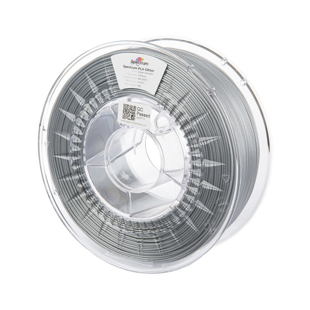 Пластик для 3D-принтера Spectrum PLA Glitter 1.75mm 1kg Silver,Metallic (80176)