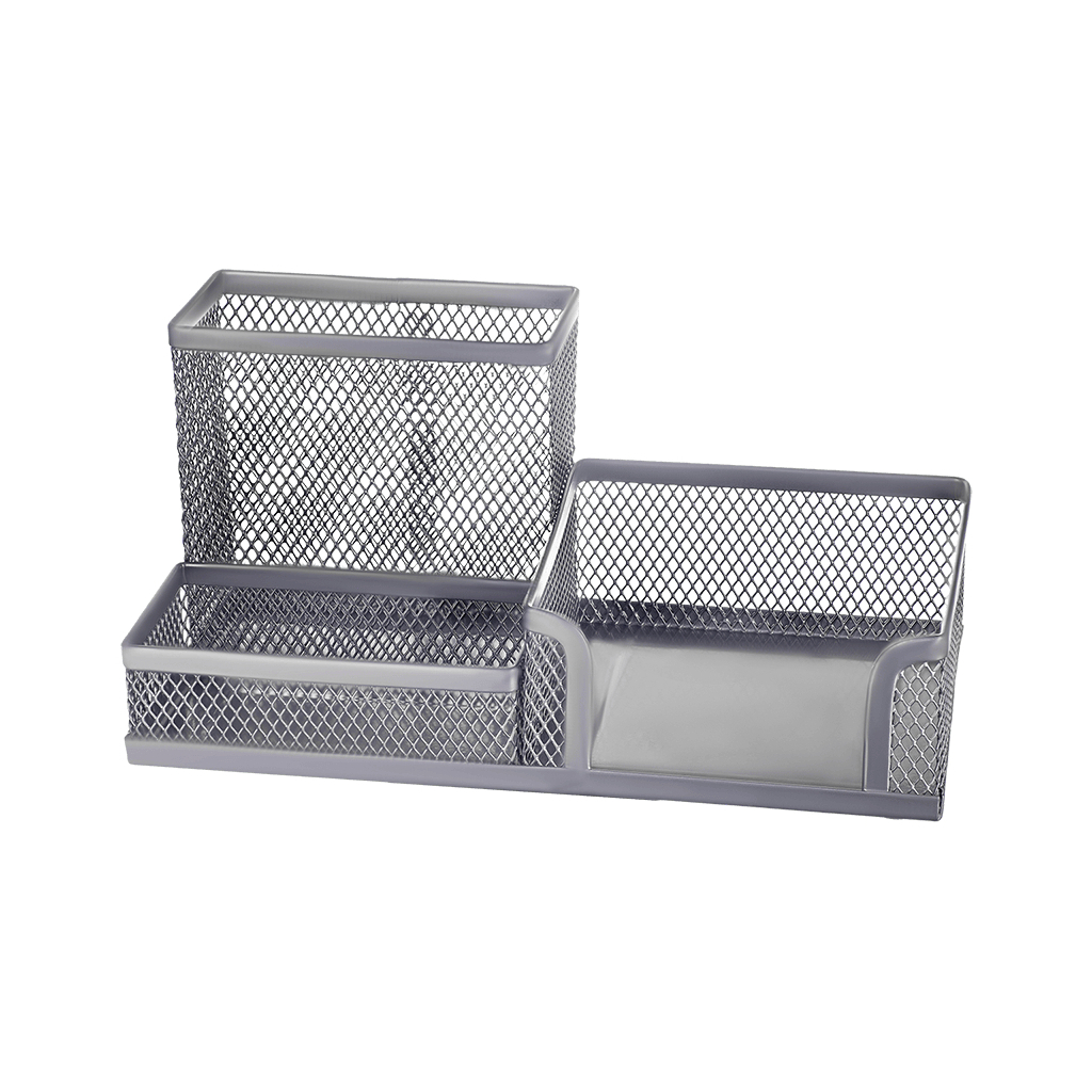 Підставка для дрібниць Buromax 200 x 100 x 100 мм, металева, срібна (BM.6247-24)