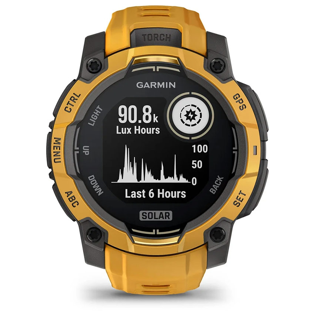 Смарт-годинник Garmin Instinct 3, 45mm, Solar, Sunburst with Sunburst/Gray Accents, GPS смарт-годинник (010-02934-02)