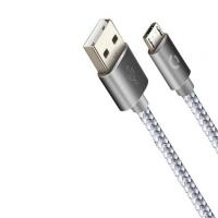 Дата кабель USB 2.0 AM to Lightning 1.0m Ace Silver Cord (CDA-L1-2SI)