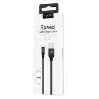 Дата кабель USB 2.0 AM to Type-C 1.2m Speed T-C810 Black T-Phox (T-C810 Black)