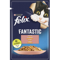 Wet food for cats Purina Felix Fantastic with salmon in jelly 85 g (7613039832912)