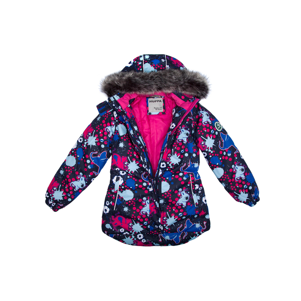 Комплект верхнього одягу дитячий Huppa RENELY 1 41850130 фуксія з принтом/темно-синій 122 (4741468979601)