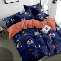 Bed sheet MirSon Satin Premium 22-1256 Kingfisher 180x220 cm (2200002954457)