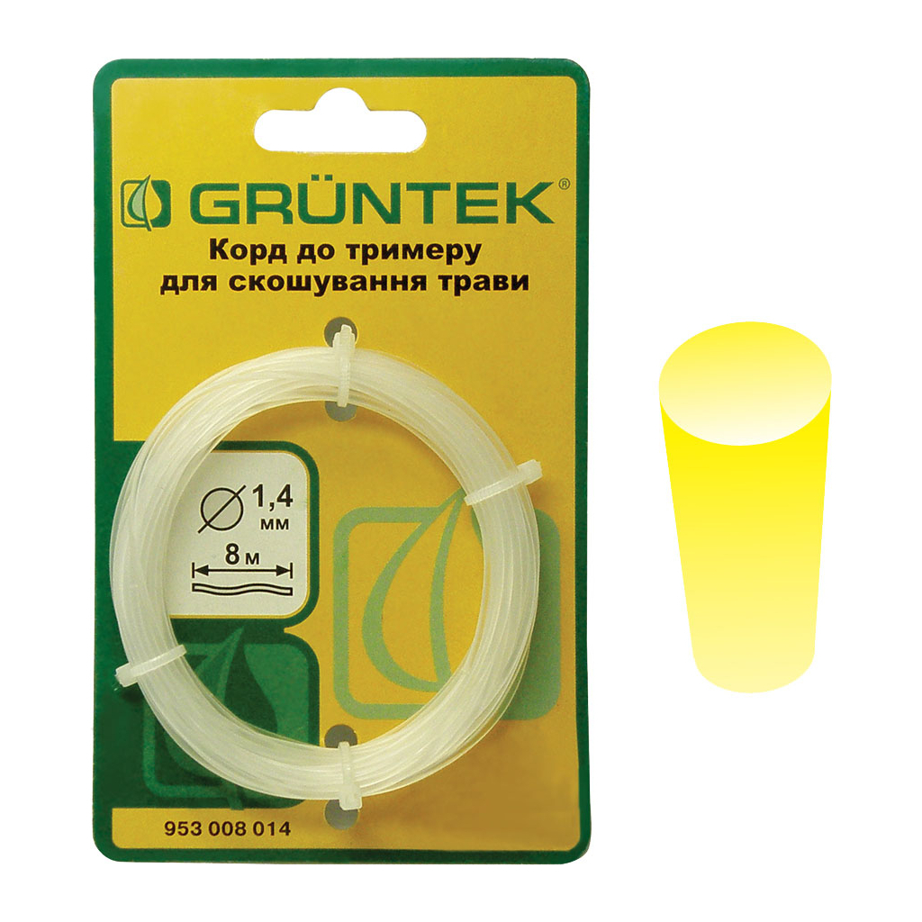 Жилка косильна Gruntek 1.4 мм х 8 м (953008014) Жилка косильна Gruntek 1.4 мм х 8 м (953008014)