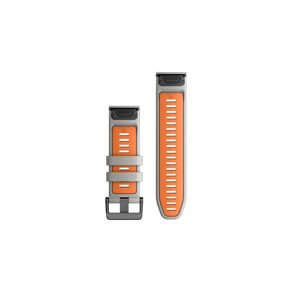 Ремінець до смарт-годинника Garmin epixPRO (g2), 26mmQuickFit Gry/Ember Orang Silicone (010-13281-02) Ремінець до смарт-годинника Garmin epixPRO (g2), 26mmQuickFit Gry/Ember Orang Silicone (010-13281-02)