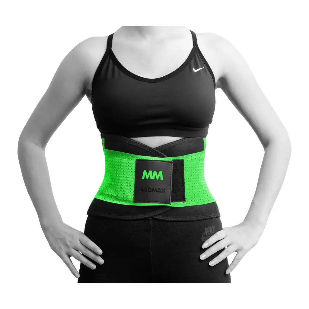 Пояс компресійний MadMax MFA-277 Slimming and Support Belt black/neon green M (MFA-277-GRN_M)