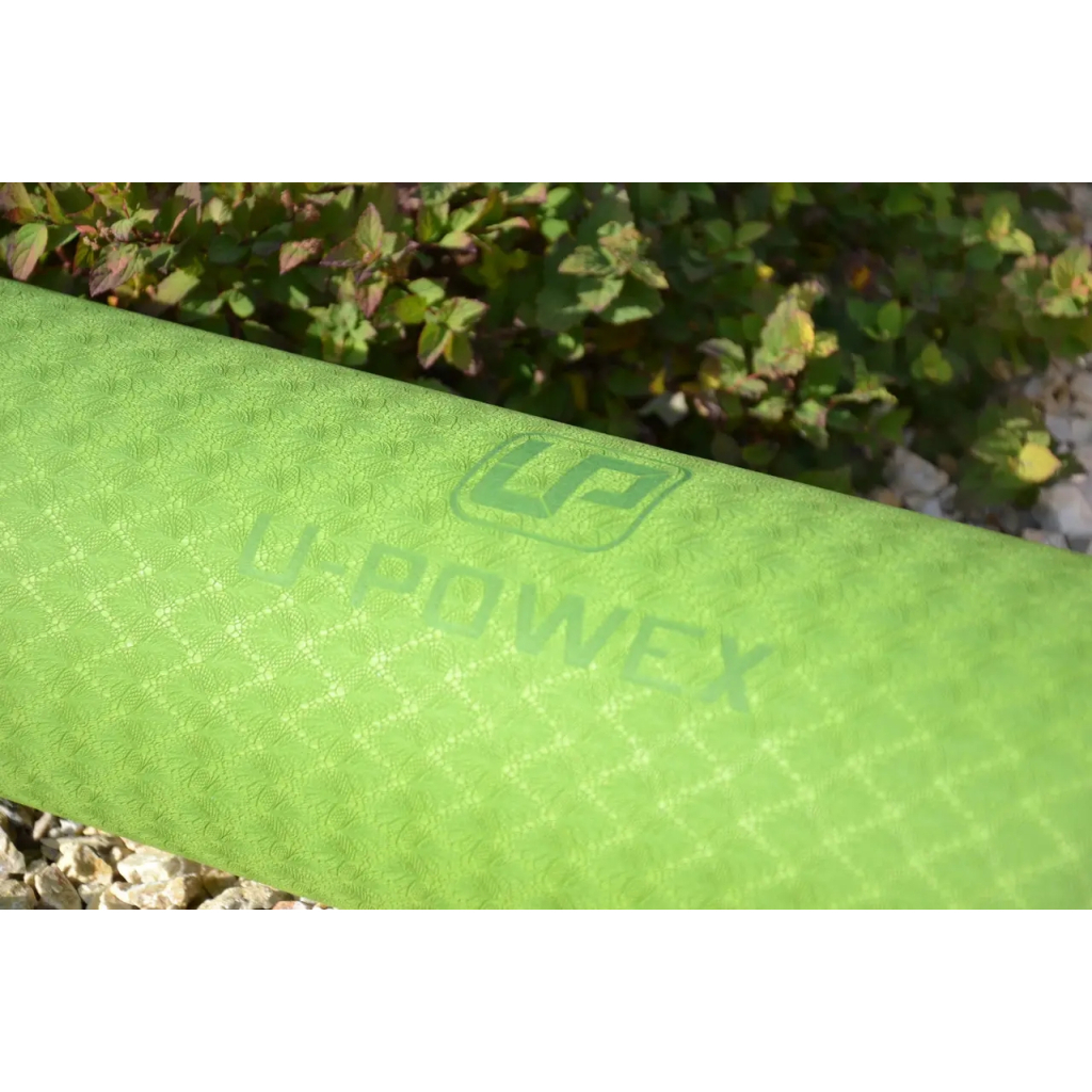 Килимок для йоги U-Powex Yoga mat Green/Black 183х61х0.6 (UP_1000_TPE_Gr/Black)