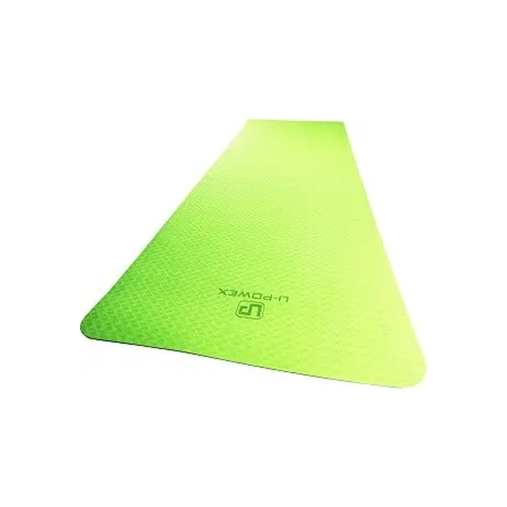 Килимок для йоги U-Powex Yoga mat Green/Black 183х61х0.6 (UP_1000_TPE_Gr/Black)