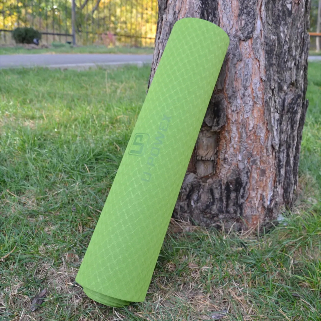 Килимок для йоги U-Powex Yoga mat Green/Black 183х61х0.6 (UP_1000_TPE_Gr/Black)