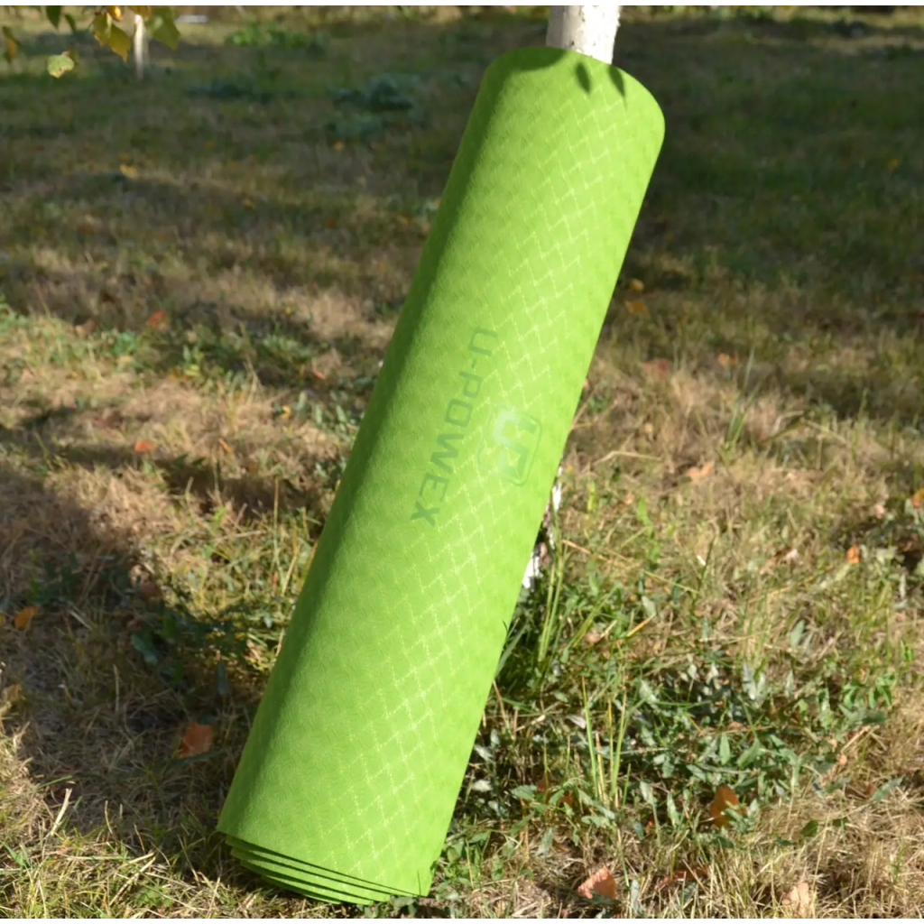 Килимок для йоги U-Powex Yoga mat Green/Black 183х61х0.6 (UP_1000_TPE_Gr/Black)