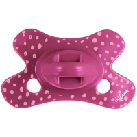 Difrax Natural pacifier, 0-6 months (123 Dahlia_dots)