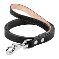 Dog leash Collar single unstitched W 10 mm L 122 cm black (04431)