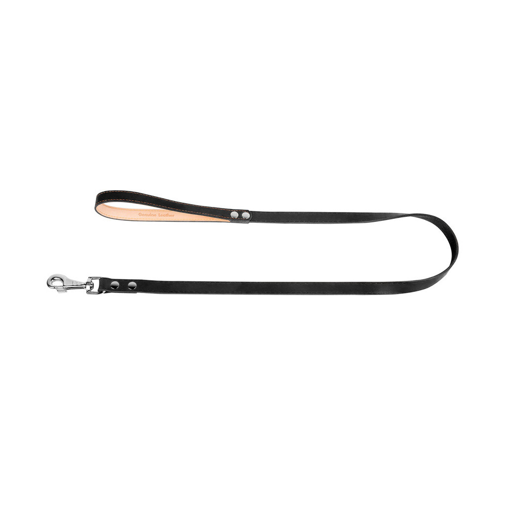 Повідець для собак Collar одинарний непрошитий Ш 10 мм Д 122 см чорний (04431)