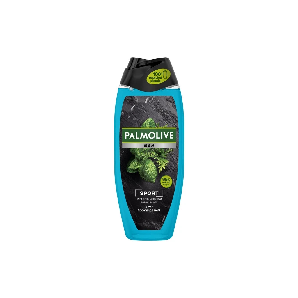 Гель для душу Palmolive Men Sport Ефірні олії м'яти та листя кедра 500 мл (8718951036239)