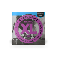 D'Addario XL Nickel Wound 8-String Super Light Guitar Strings (09-65) (EXL120-8)