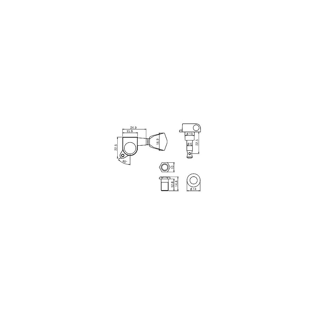 Кілки для гітари Paxphil J-04 3+3 CR
