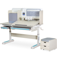 Desk Mealux Winnipeg Multicolor Plus MG Blue (BD-630 MG + BL with cabinet)