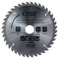 Saw disc Grad for wood with carbide tips 210×32(30;25.4)×40T GRAD (1958345) (1958345)