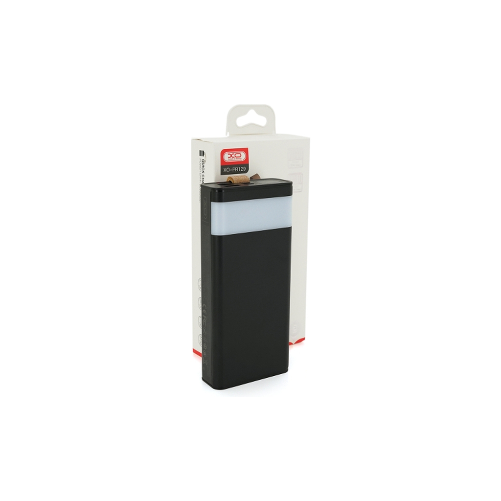 Повербанк XO 20000mAh, PD/20W, QC/22.5W, flashlight, Micro-USB, Type-C, USB-A*2, black (XO-PR129 / 29303)