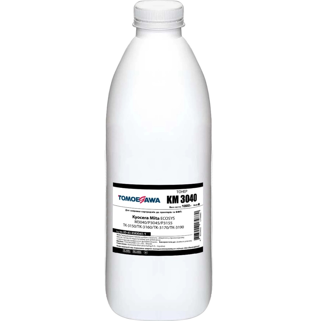 Тонер Kyocera ECOSYS M3040/M3540/P3045 1кг Black фасовка Tomoegawa (ED-43-KM3040-1)