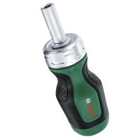 Bosch ratchet screwdriver set, 6 bits, TPR handle, 111mm, CrV steel (1.600.A03.2UY)