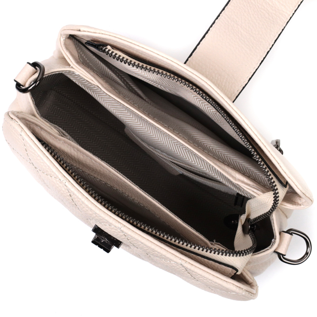 Сумка Vintage З натуральної шкіри Біла (22414)