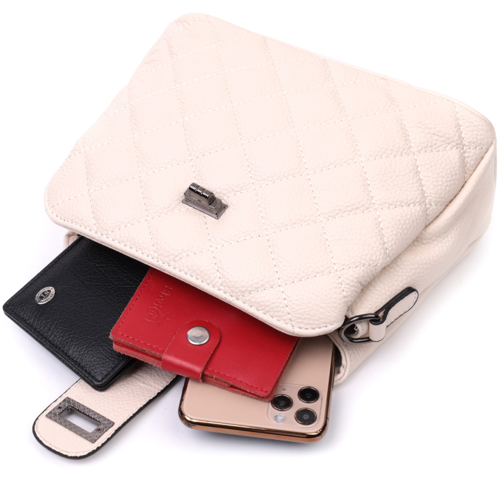 Сумка Vintage З натуральної шкіри Біла (22414)