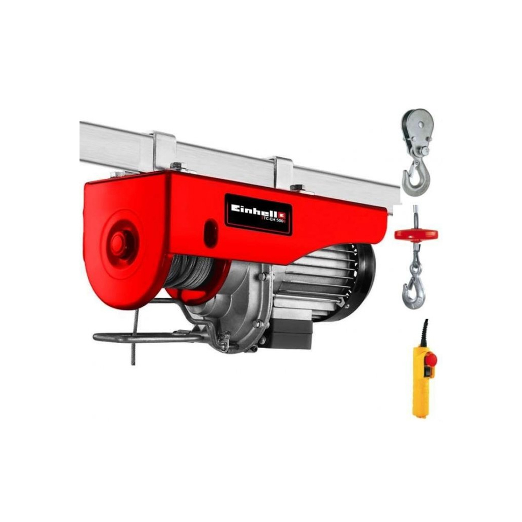 Лебідка Einhell тельфер TC-EH 500, 1000Вт до 500кг, трос 12м. 15кг (2255140)