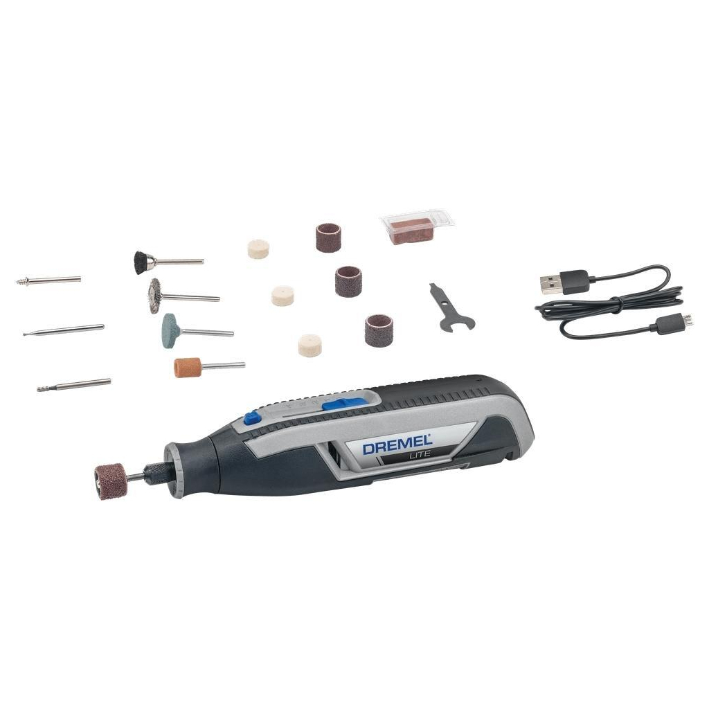 Гравер Dremel 7760-15 3.6V, 2Ah, 8000-25000об/хв, 15 насадок, 195см (F.013.776.0JA)