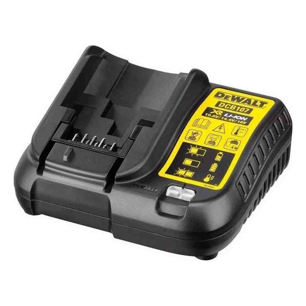 Зарядний пристрій для акумуляторів інструменту DeWALT 10,8V/12V/18V/54V, ток 1.25 A, 0.29 кг (DCB107_N385683) Зарядний пристрій для акумуляторів інструменту DeWALT 10,8V/12V/18V/54V, ток 1.25 A, 0.29 кг (DCB107_N385683)