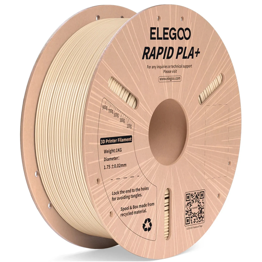 Пластик для 3D-принтера ELEGOO Rapid PLA Plus 1кг, 1.75мм, beige (50.203.0314) Пластик для 3D-принтера ELEGOO Rapid PLA Plus 1кг, 1.75мм, beige (50.203.0314)