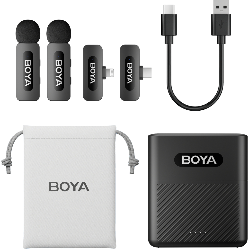 Мікрофон Boya BY-V3 combo Type-C/Lightning Black (BY-V3 Combo) Мікрофон Boya BY-V3 combo Type-C/Lightning Black (BY-V3 Combo)