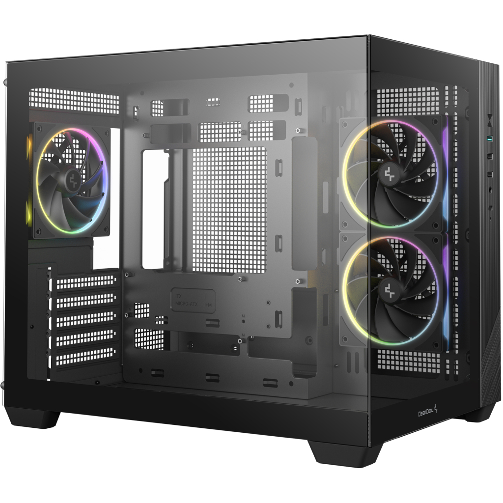 Корпус для ПК Deepcool CG330 3F Black (R-CG330-BKNGM3-G) Корпус для ПК Deepcool CG330 3F Black (R-CG330-BKNGM3-G)