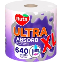 Paper towels Ruta Ultra XL 3 layers 640 tears (4820202898153)