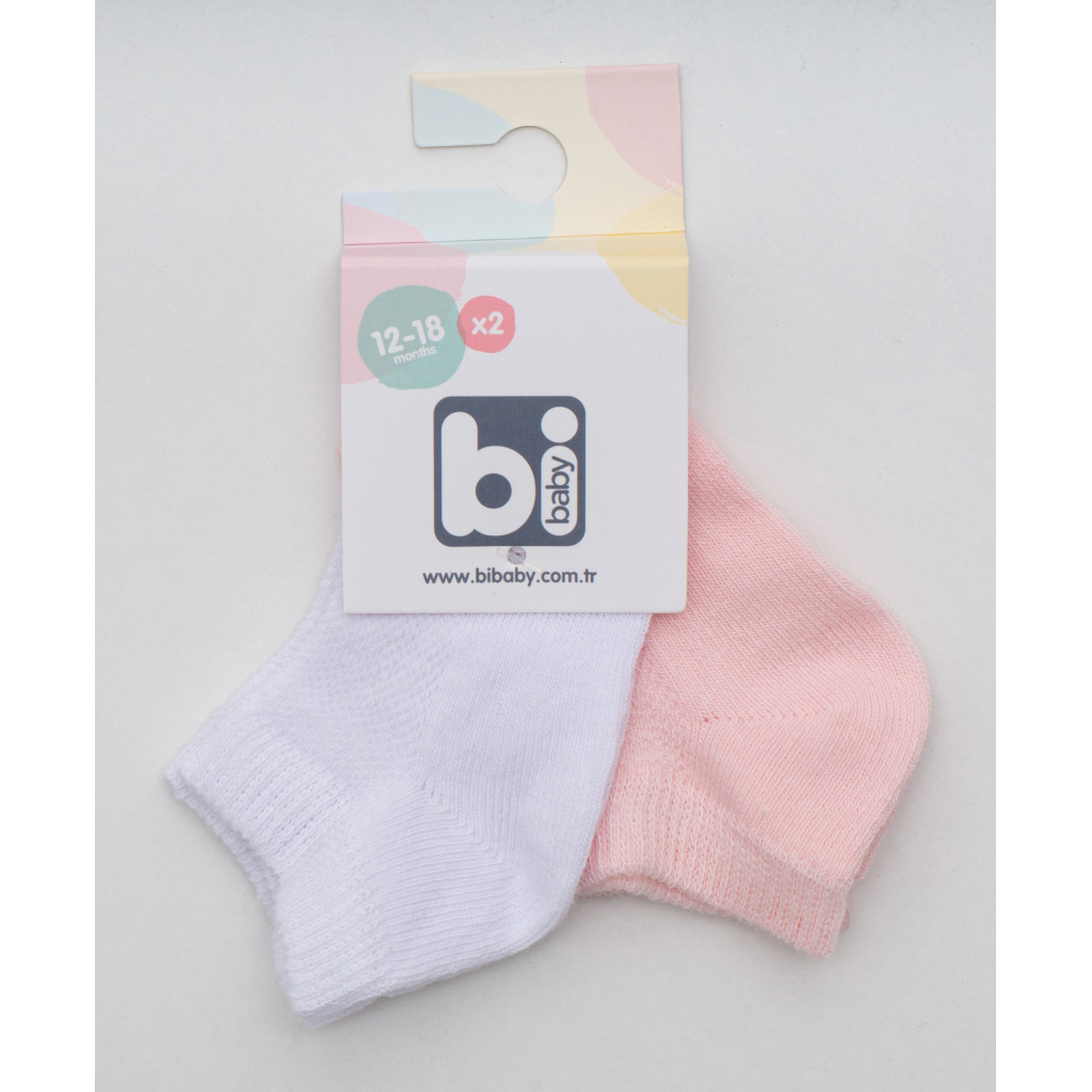 Шкарпетки дитячі Bibaby однотонні (68355-12-18-whitepink)